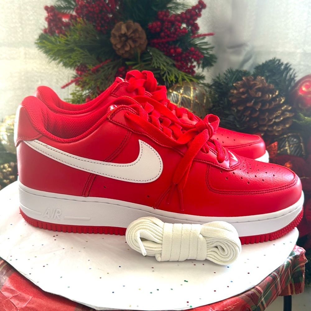 🔥Nike Air Force 1 Low '07 Retro University Red FD7039-600 Mens Size 9.5 - Picture 6 of 8